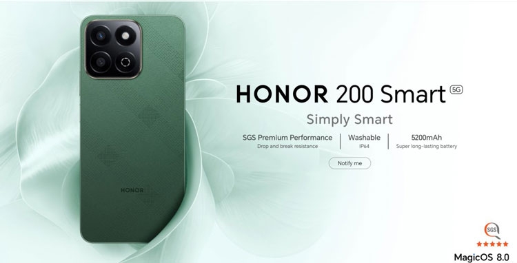 Honor 200 Smart ra mắt tại châu Âu với Snapdragon 4 Gen 2, giá 220 EUR (khoảng 6 triệu đồng) - hình 1