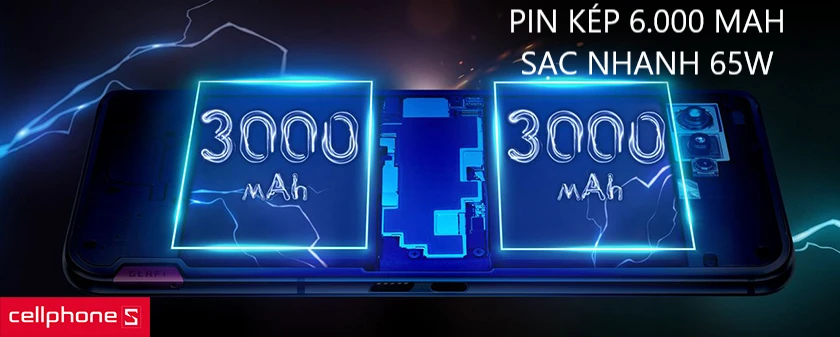 Chiến game cả ngày với pin 6000mAh, trang bị đầy đủ tính năng phần cứng hữu ích