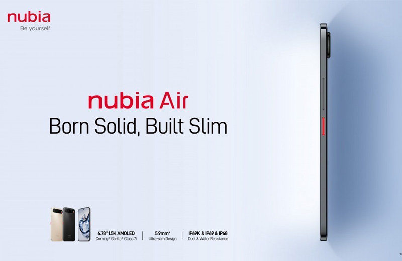 Nubia Air tạo ấn tượng nhờ thiết kế siêu mỏng nhẹ