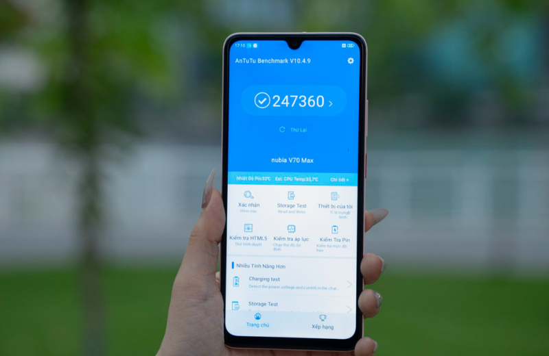 bộ vi xử lý Unisoc T606 của ZTE Nubia V70 Max cho điểm antutu ấn tượng