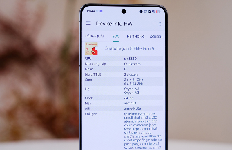 vi xử lý Snapdragon 8 Elite Gen 5 cực kỳ mạnh mẽ
